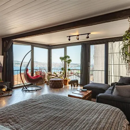 Panoramic Sea View Loft With Terrace Bbq 아파트 *