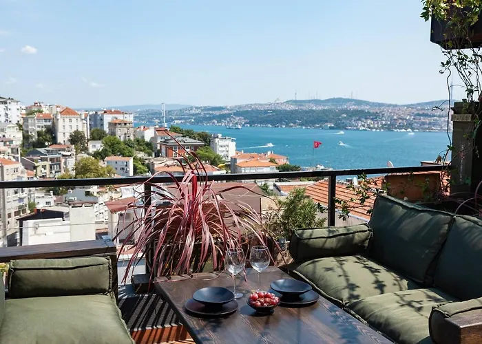 Daire Panoramic Sea View Loft With Terrace Bbq *