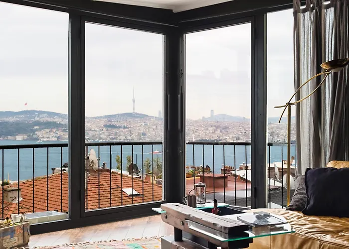 Daire Panoramic Sea View Loft With Terrace Bbq *